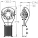150W adjustable LED Street Lamp - 15000Lm - COB Bridgelux 45Mil - Meanwell - 400W HPS replacement
