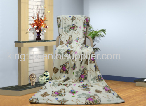 polyester printed and soft flannel fleece blanket
