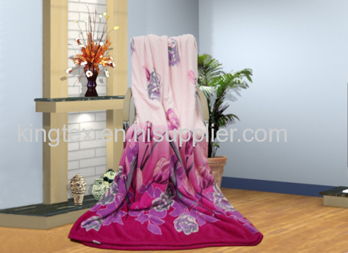 soft printed and flannel fleece blanket with good quality