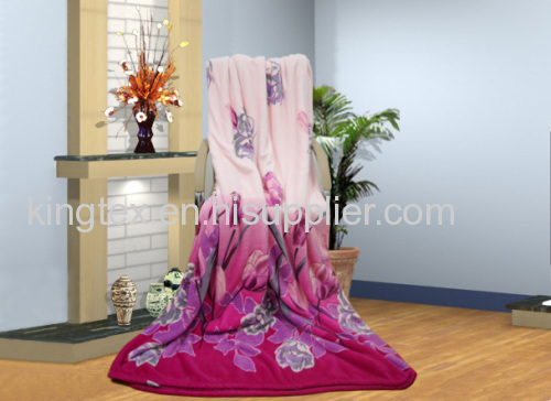 soft printed and flannel fleece blanket with good quality