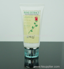 sticker plastic tubes for cosmetic with acrylic cap