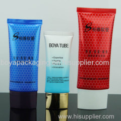 plastic tube for cosmetics with silver cap