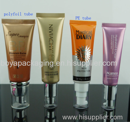 Plastic cosmetic tube,soft tube packaging,pe tube