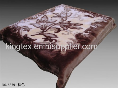 best quality Flower print stock mink blanket