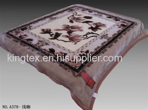 best quality Flower print stock mink blanket with all size