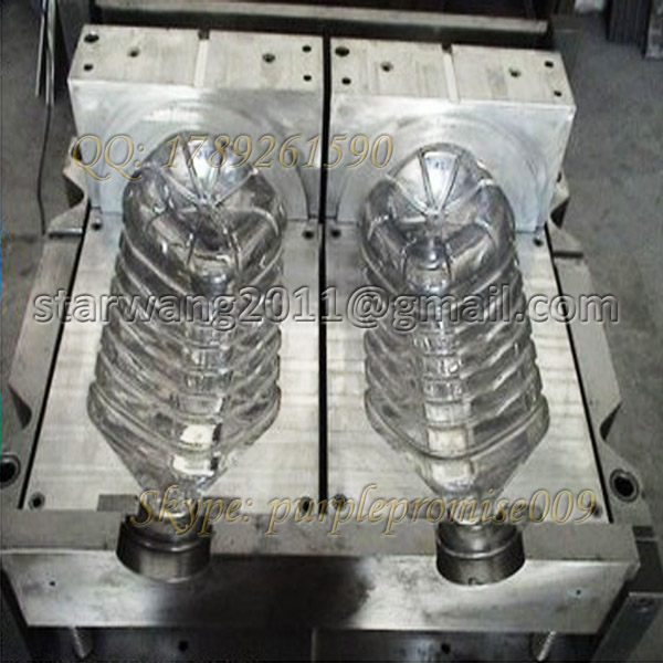 2 cavity blowing mineral water bottle mould