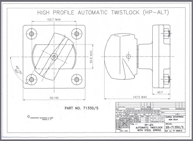 Steel Casting ContainerTwist-lock