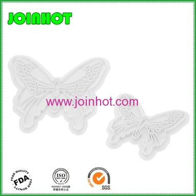 2pcs Fondant Butterfly Mold Cake Cutter Cookies Sugarcraft Decorating Tool 