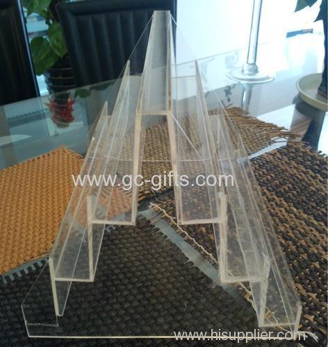 The symmetric structure of transparent acrylic display rack