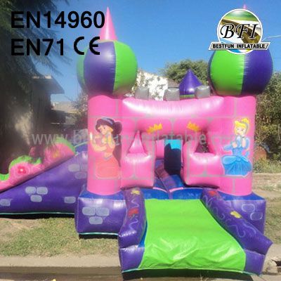 Backyard Pink Princess Inflatable Bouncer With Slide for Rent