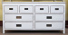 antique white counter 8 drawers