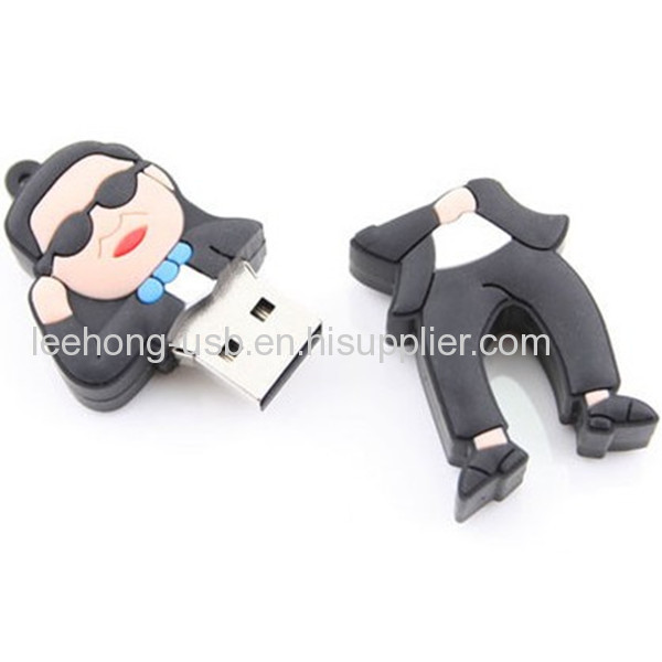 Cute pvc cartoon shellhigh speed usb flash 4gb