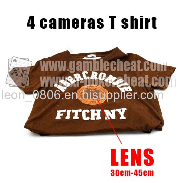 XF 4-cameras T-shirt| Texas Hold'em cheat | Poker scanning|marked cards
