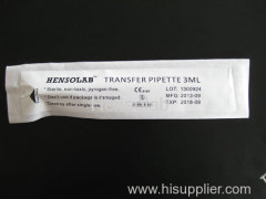 Disposable Transfer Pipette / Plastic Pasteur Pipette