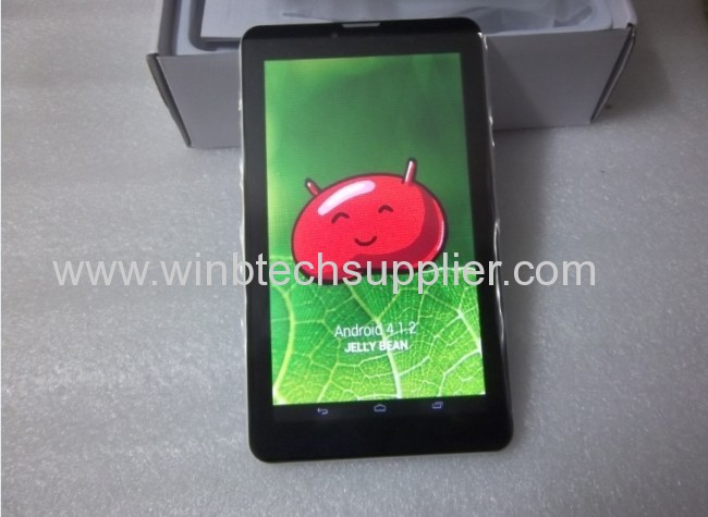 7 inch screen 3G Phone call Android 4.1 MTK 6577 Dual Core 1.2GHZ tablet PC 512MB 4GB Dual Camera GPS Bluetooth