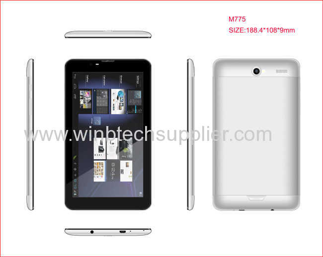 7 inch MTK6577 dual core 800x480px screen Android 4.1 4GB Bluetooth Dual camera GPS 3g sim card android tablet pc 