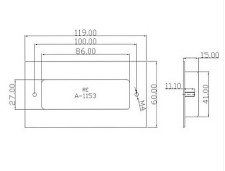  Recessed Grip Handles as threaded type/Embedded Handles