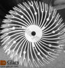 Heatsink LED Round 114x8mm, Aluminum Extruded Profile for LED Spot Light