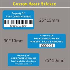 Customized Asset Tags and Asset Stickers,Tamper Evident Security Asset Label Sticker,Asset Tracking Stickers