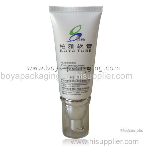 airless pump tube plastic flexible tube for cosmetic packaging