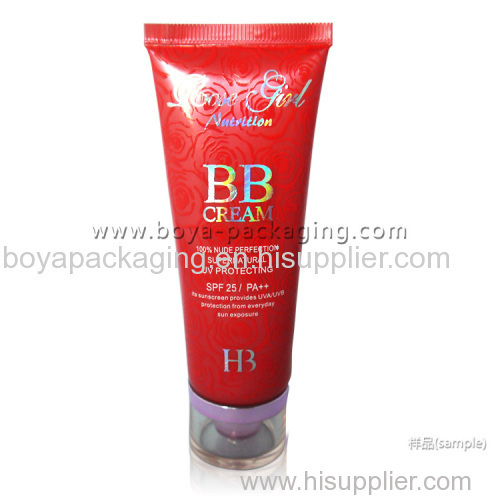 BB cream plastic tube for cosmetic packing