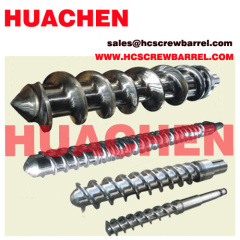 Hot feeding screw barrel for rubber extruder machines