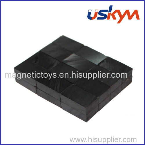 Hard block ferrite magnets