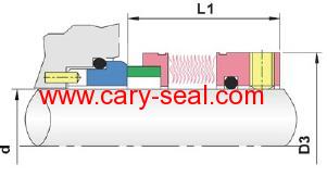 Low Temperature, General Duty Alloy-20 Metal Bellows Shaft Seal as John Crane 680 type