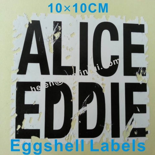 egg shell hard sticker permanent adhesive