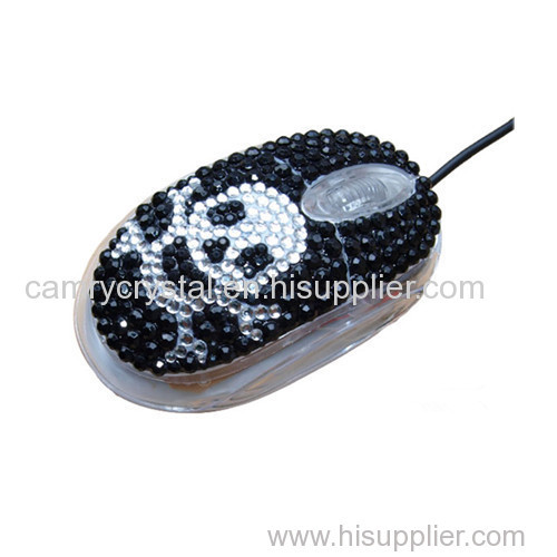 Wired Crystal Rhinestone Mouse