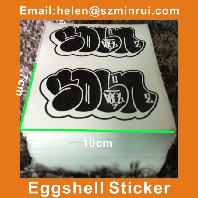 Custom Eggshell Arts Stickers With Red Borders or Without Printing
