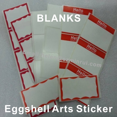 custom eggshell arts stickers