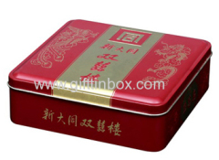 Square shaped biscuit tin box