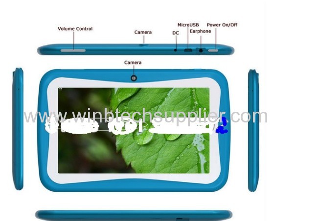 Kids Cartoon Tablet PC Educational Apps & Kids 7 inch Android 4.1 Dual Cam Wifi 