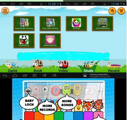 Kids Cartoon Tablet PC Educational Apps & Kids 7 inch Android 4.1 Dual Cam Wifi 