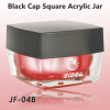 100 ml square red acrylic jar