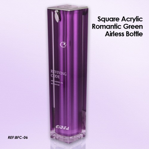 100ml purple square airless pump bottle