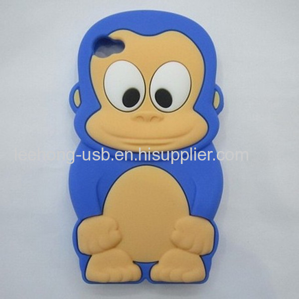 2013animal design eco-friendly material silicone cell protection shell