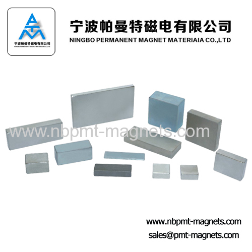 Neodymium Block Magnets with White Zinc Coating