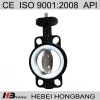 DN40-DN600wafer type soft seal PTFE butterfly valve