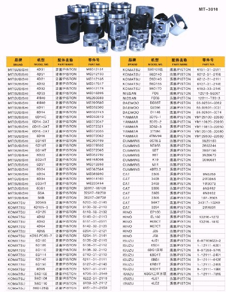 6BG1 PISTON FOR EXCAVATOR