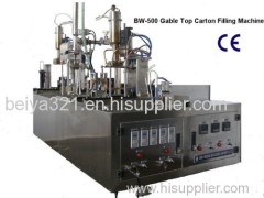 Manual beverage gable top filling machinery