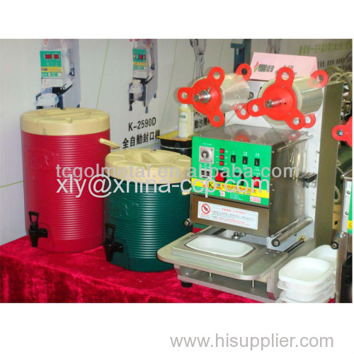 Plastic cup sealing machine