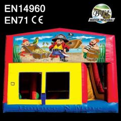 2014 New Pirate Ship Inflatable Castle with Slide