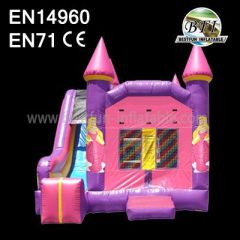 Beautiful Inflatable Princess Castle with Slide For Rentals
