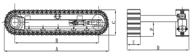 custom built 1-60 ton steel track undercarriage