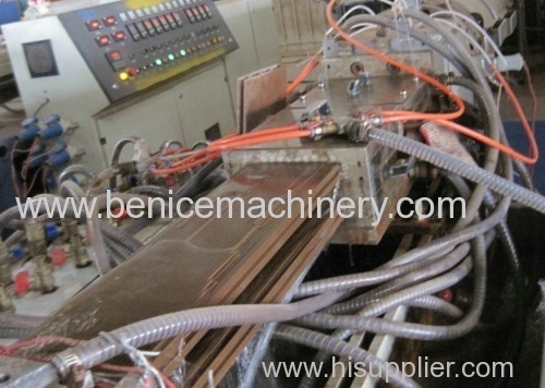 Plastic machinery in wpc decking board