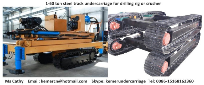 steel crawler undercarriage with slew bearing