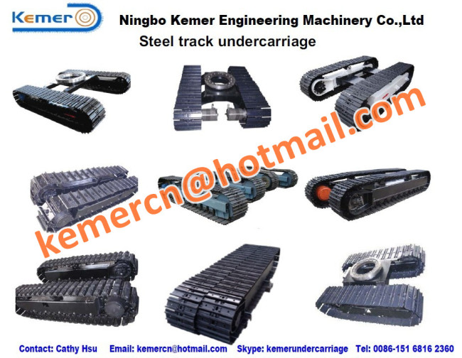 steel crawler undercarriage with slew bearing