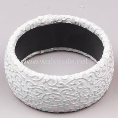 white wide Plastic Bangle 